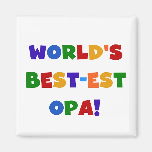 's Werelds beste Opa Bright Colors Gifts Magneet (Voorkant)