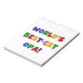 's Werelds beste Opa Bright Colors Gifts Notitieblok (Linkerzijde)