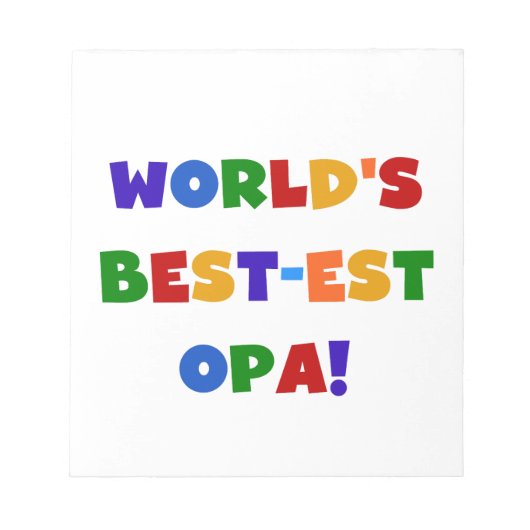 's Werelds beste Opa Bright Colors Gifts Notitieblok (Voorkant)