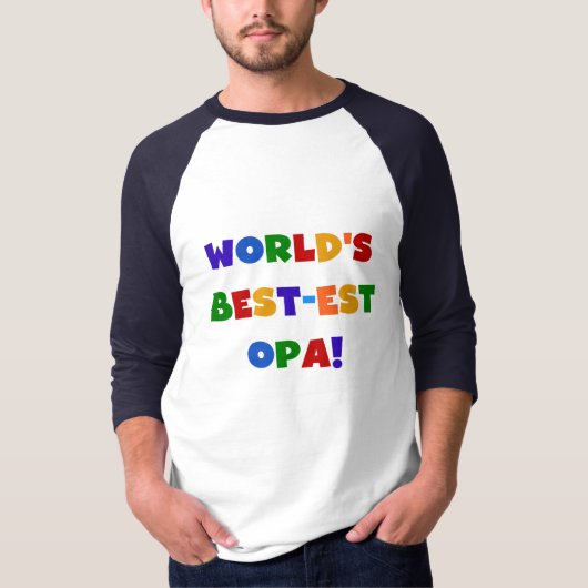 's Werelds beste Opa Bright Colors Gifts T-shirt (Voorkant)