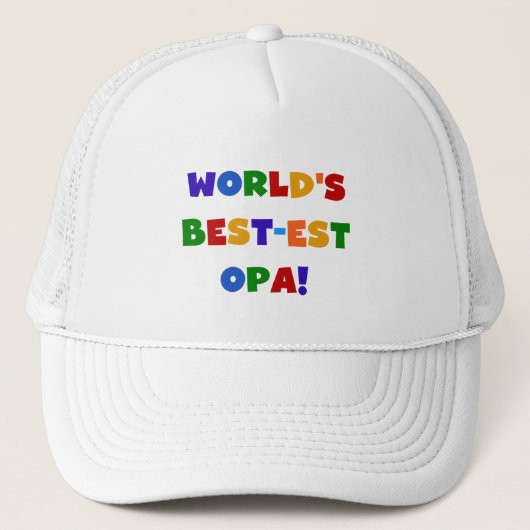 's Werelds beste Opa Bright Colors Gifts Trucker Pet (Voorkant)