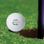 'S Werelds Beste Opa Gepersonaliseerde Retro Typog Golfballen