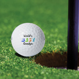 'S Werelds Beste Opa Gepersonaliseerde Retro Typog Golfballen