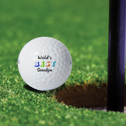 'S Werelds Beste Opa Gepersonaliseerde Retro Typog Golfballen