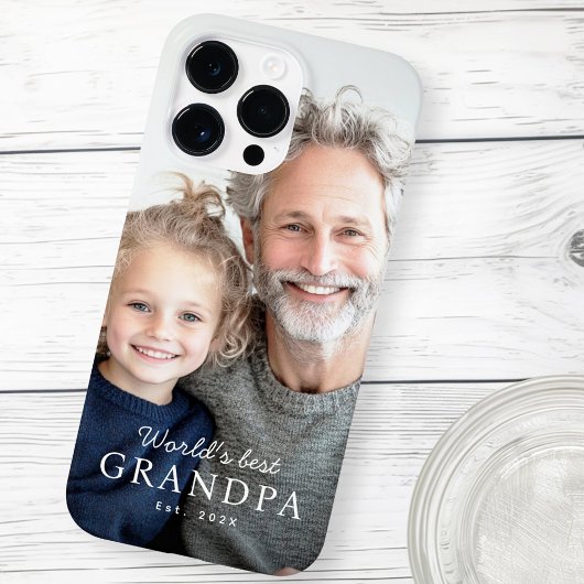 'S Werelds beste opa grootvader beste jaarfoto Case-Mate iPhone Case