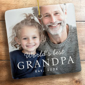 'S Werelds beste opa grootvader beste jaarfoto Keramisch Ornament