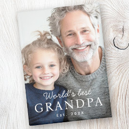 'S Werelds beste opa grootvader beste jaarfoto Magneet