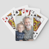 'S Werelds beste opa grootvader beste jaarfoto Pokerkaarten (Achterkant)