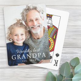 'S Werelds beste opa grootvader beste jaarfoto Pokerkaarten