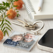 'S Werelds beste opa grootvader beste jaarfoto Sleutelhanger (Voorkant Rechts)