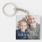 'S Werelds beste opa grootvader beste jaarfoto Sleutelhanger (Voorkant)