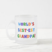 's Werelds beste opa heldere kleuren-cadeaus Matglas Koffiemok (Links)