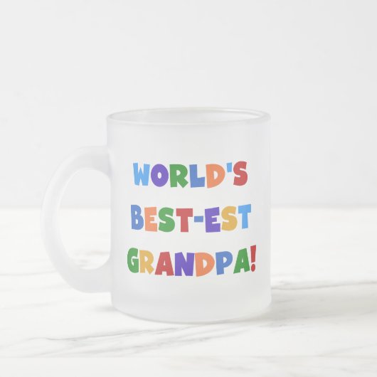 's Werelds beste opa heldere kleuren-cadeaus Matglas Koffiemok (Links)