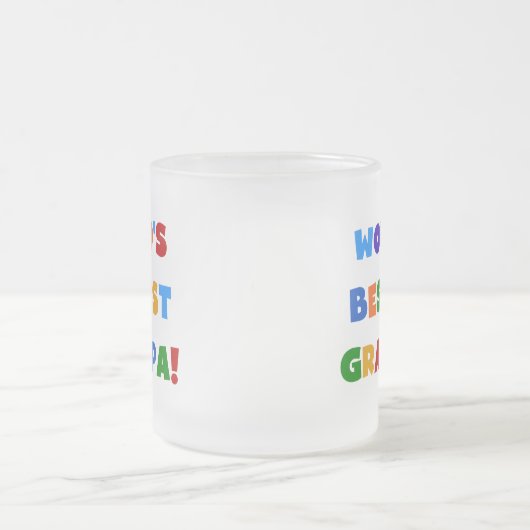 's Werelds beste opa heldere kleuren-cadeaus Matglas Koffiemok (Center)