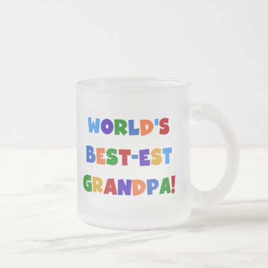 's Werelds beste opa heldere kleuren-cadeaus Matglas Koffiemok (Rechts)