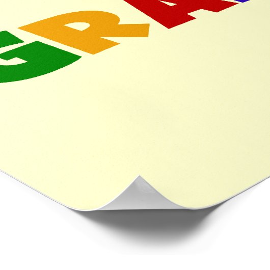 's Werelds beste opa heldere kleuren-cadeaus Poster (Hoek)