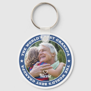 's Werelds beste opa Moderne fototoetsenbord Sleutelhanger