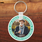 's Werelds beste opa moderne maatfoto Sleutelhanger (Voorkant)