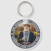 's Werelds beste opa moderne maatfoto Sleutelhanger (Voorkant)