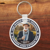 's Werelds beste opa moderne maatfoto Sleutelhanger (Voorkant)