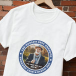 's Werelds beste opa moderne maatfoto T-shirt<br><div class="desc">Dit eenvoudige en klassieke ontwerp is samengesteld uit serif typografie en voegt een douanefoto toe.</div>