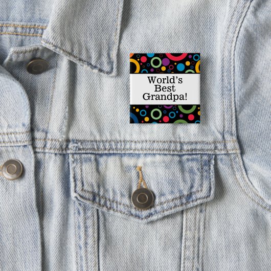 's Werelds beste opa pin Vierkante Button 5,1 Cm (In situ)