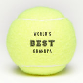'S Werelds Beste Opa Sportbelettering Monogram Tennisballen (Voorkant)