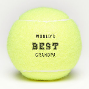 'S Werelds Beste Opa Sportbelettering Monogram Tennisballen
