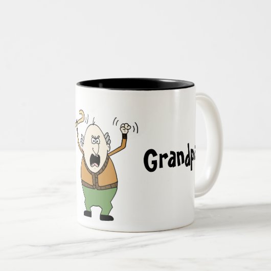 's Werelds beste opa. Tweekleurige Koffiemok (Voorkant rechts)