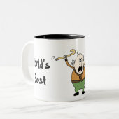 's Werelds beste opa. Tweekleurige Koffiemok (Voorkant links)