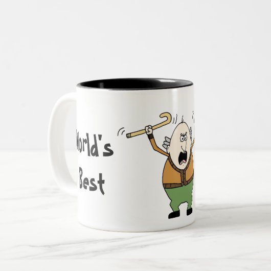 's Werelds beste opa. Tweekleurige Koffiemok (Voorkant links)