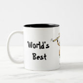 's Werelds beste opa. Tweekleurige Koffiemok (Links)