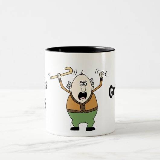 's Werelds beste opa. Tweekleurige Koffiemok (Center)