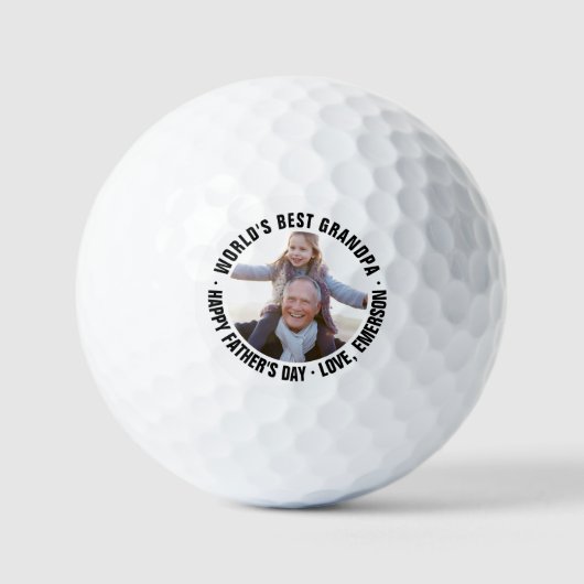 's Werelds beste opa Vaderdag foto golfballen (Voorkant)