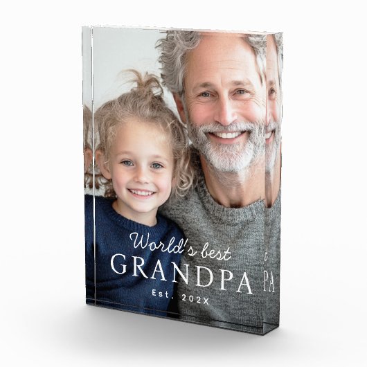 'S Werelds beste opa van het afgelopen jaar Fotoblokken (Rechts)