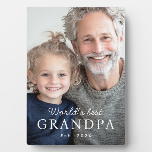 'S Werelds beste opa van het afgelopen jaar Fotoplaat (voorkant)