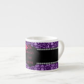 's Werelds beste paarse bloemen Espresso Kop (Voorkant rechts)