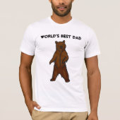 's Werelds beste pap Grizzly Beer T-Shirt (Voorkant)