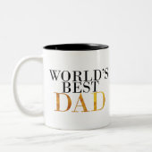 's Werelds beste pap-ontwerp (Gold) voor Tweekleurige Koffiemok (Links)