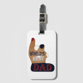 's Werelds beste pap-patriotticus Bagagelabel (Voorkant (verticaal))