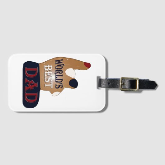 's Werelds beste pap-patriotticus Bagagelabel (Voorkant (horizontaal))