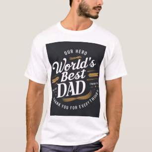 's Werelds Beste Pap T-shirt - Onze Hero   VADERDA