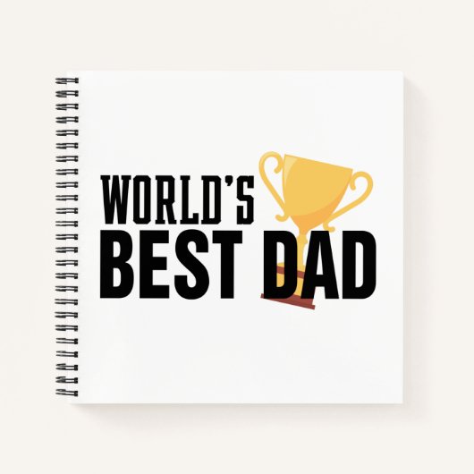's Werelds beste pap Typografie Trophy | Laptop Notitieboek (Voorkant)