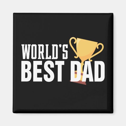 's Werelds beste pap Typografie Trophy | Magneet (Voorkant)