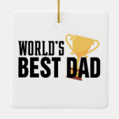 's Werelds beste pap Typografie Trophy | ORNAMENT (Achterkant)