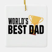 's Werelds beste pap Typografie Trophy | ORNAMENT (Voorkant)