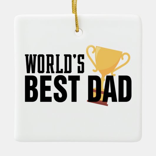 's Werelds beste pap Typografie Trophy | ORNAMENT (Voorkant)
