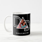 's Werelds Beste Pap Vaderdag Foto Zwart Koffiemok (Links)