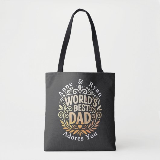 's Werelds Beste Pap - Vaders Cadeau Tote Bag (Voorkant)