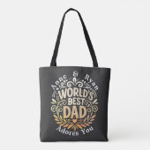 's Werelds Beste Pap -  Vaders Cadeau Tote Bag (Achterkant)